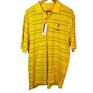 NWT Ashworth Weather Systems Golf Polo Country Club of Roswell Yellow Medium